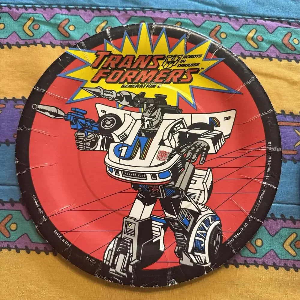 (2) Vintage 1984 And 1993 Ultra RARE‎ Transformers Party Table Covers And Plates